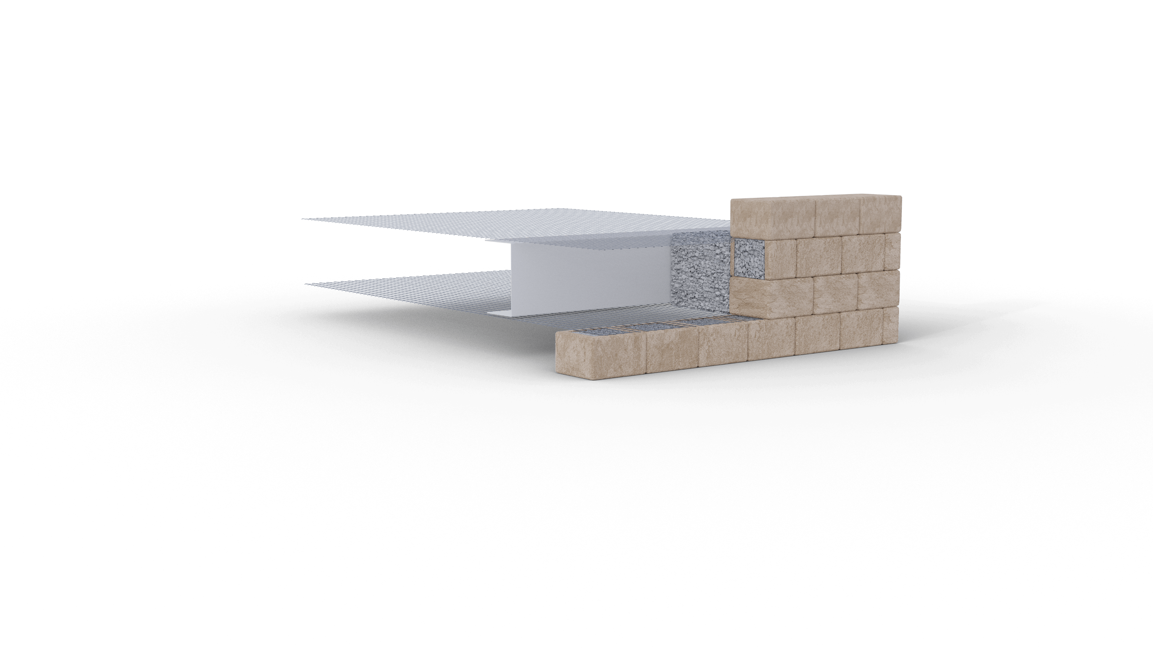 Блочная конструкция Fortrac - различные конструкции из бетонных блоков - Huesker Bauprojekte